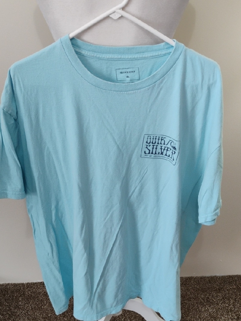 Men's Quiksilver Light Blue Graphic Tee